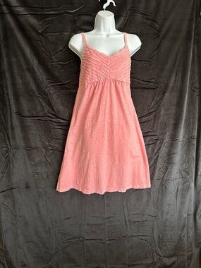 Tommy Bahama, pink cotton v-neck sundress, size L